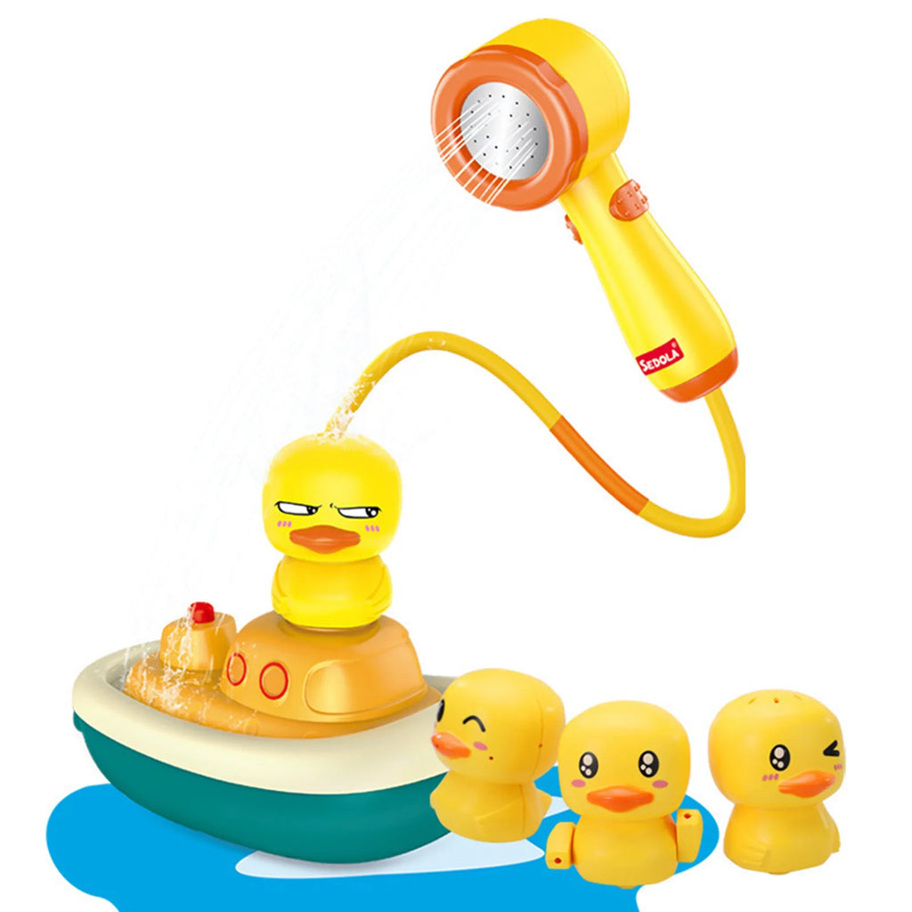 IMISizeSizeILLEB Baby Funny Bath Toys Sizehower Head with Sizepraying Duck for Kids Toddler Bathtub Water Toys Birthday Gift