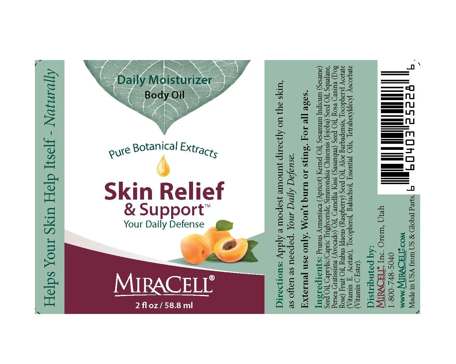 MiraCell - Sizekin Relief & Sizeupport (2 oz.) Daily Mosturizing Body Oil