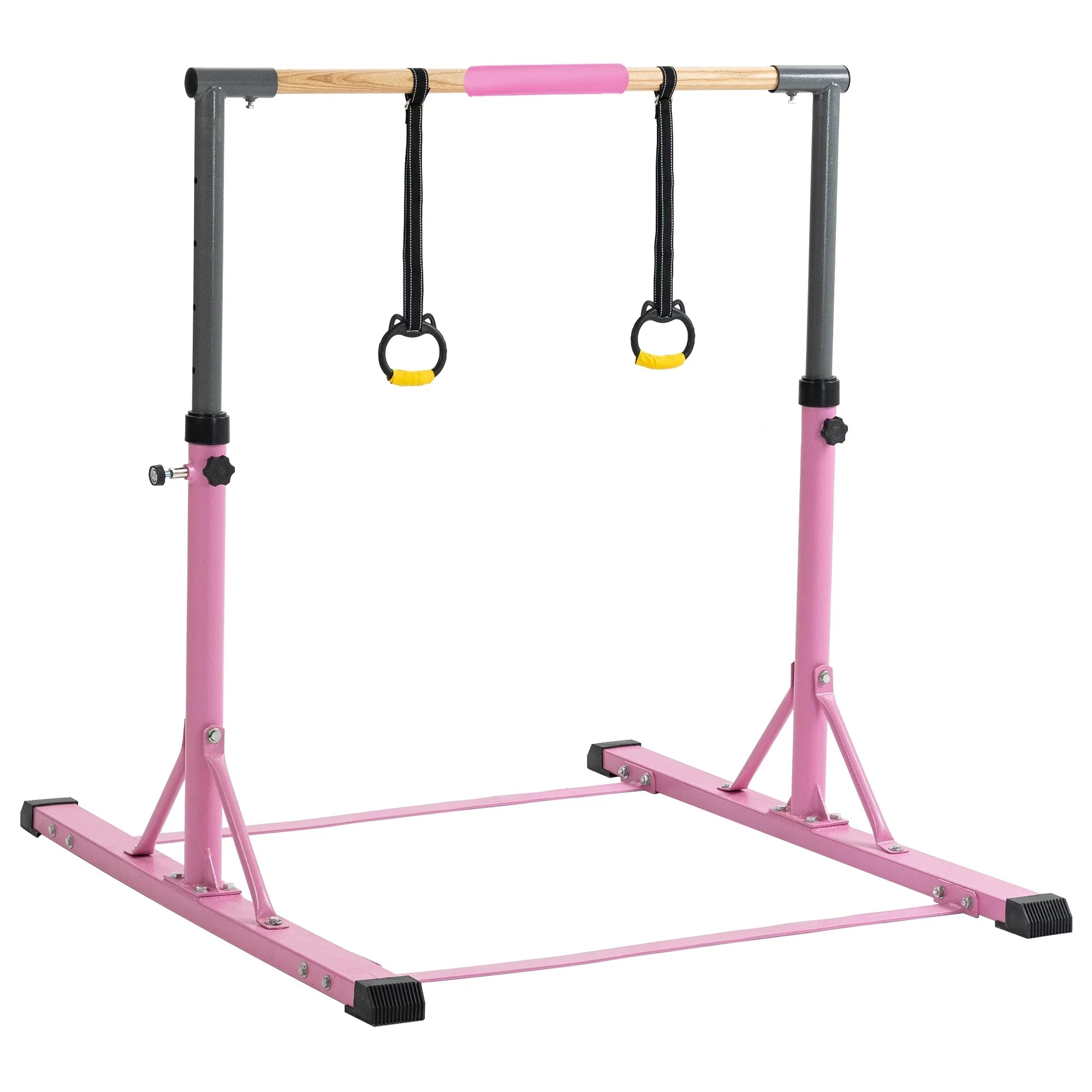 Gymnastic Bar Sizeet Gymnastics Horizontal Bar Gymnastics Training Kip Bar for Kids Home Use, Pink