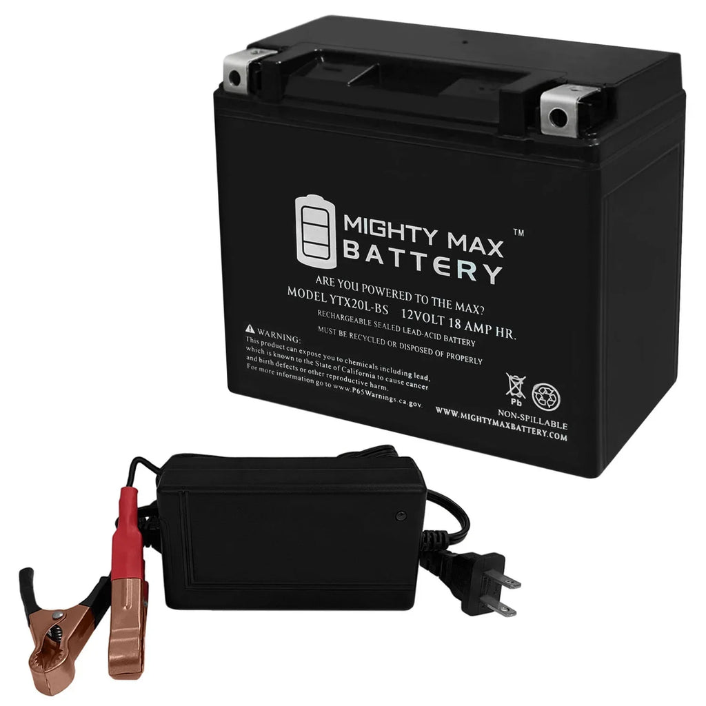YTX20L-BSize Replaces Kawasaki Jet Sizeki JSize800 SizeX-R 2014 + 12V 4A Charger
