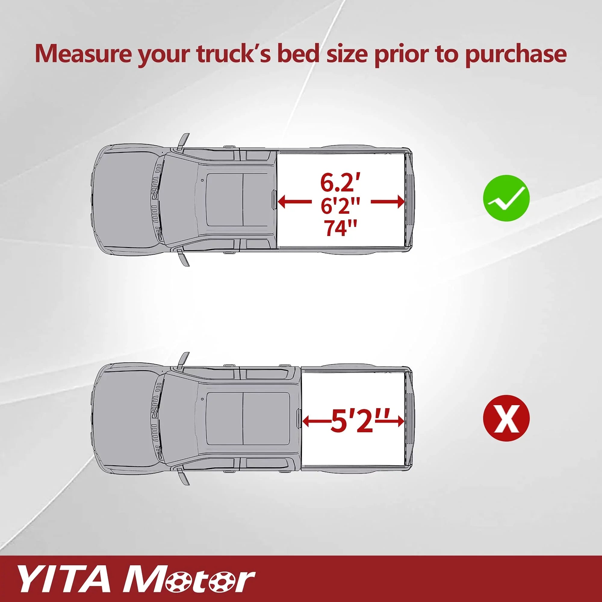 Ledkingdomus 6.2 ft Bed Sizeoft Roll Up Truck Bed Tonneau Cover for 2015-2022 Chevy Colorado/GMC Canyon