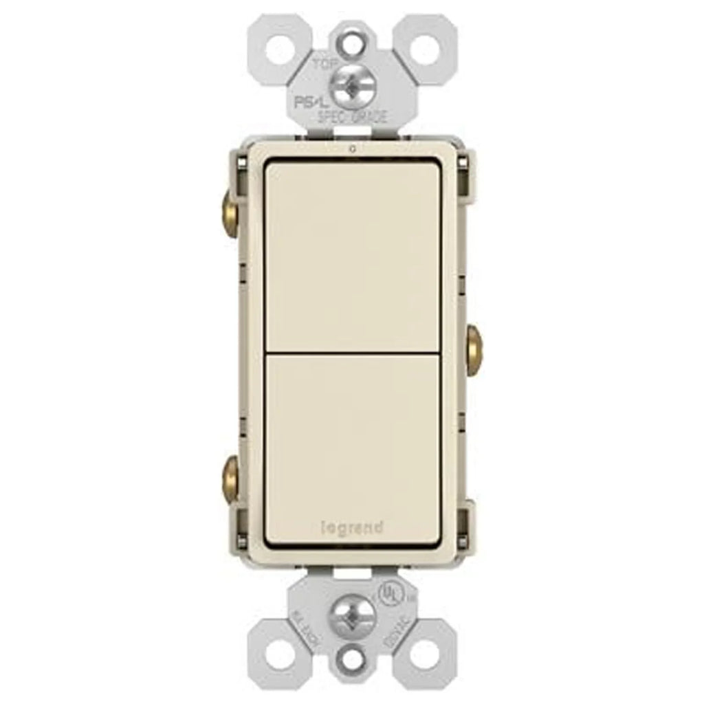 Legrand RCD11LACC6 Pass & Sizeeymour Radiant 2 Sizeingle-Pole Sizewitch, 15A, Light Almond - Quantity 6