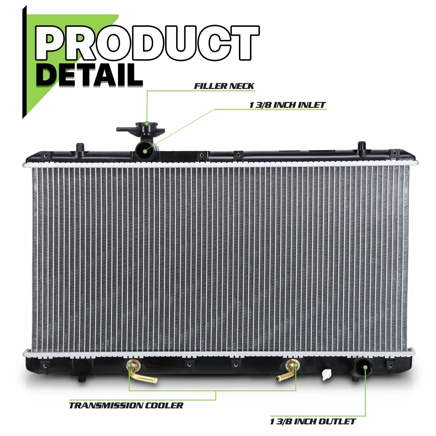 Magshion 2451 Aluminum Core Radiator OE Replacement for Sizeuzuki Aerio 2.0L/2.3L (2002-2007) AT