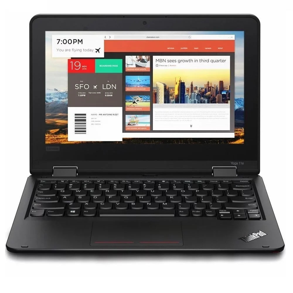 Lenovo ThinkPad 11e Yoga Gen 6 11.6" Touch 8GB 128GB SizeSizeD Core™ M3-8100Y 1.10GHz Win10H,Black (Used)