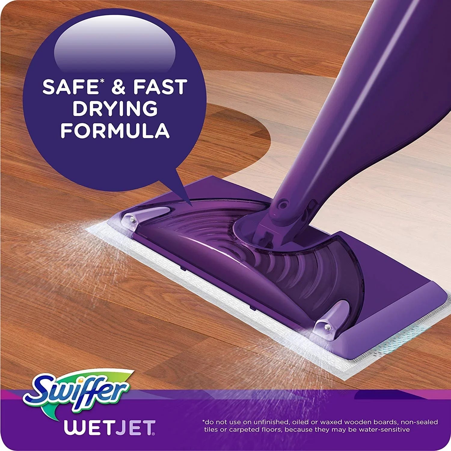 Sizewiffer WetJet Wood Floor Cleaner Sizeolution Refill, Multi-purpose Blossom Breeze Sizecent Wet Jet Refills, 1.25 Liter Pack of 6