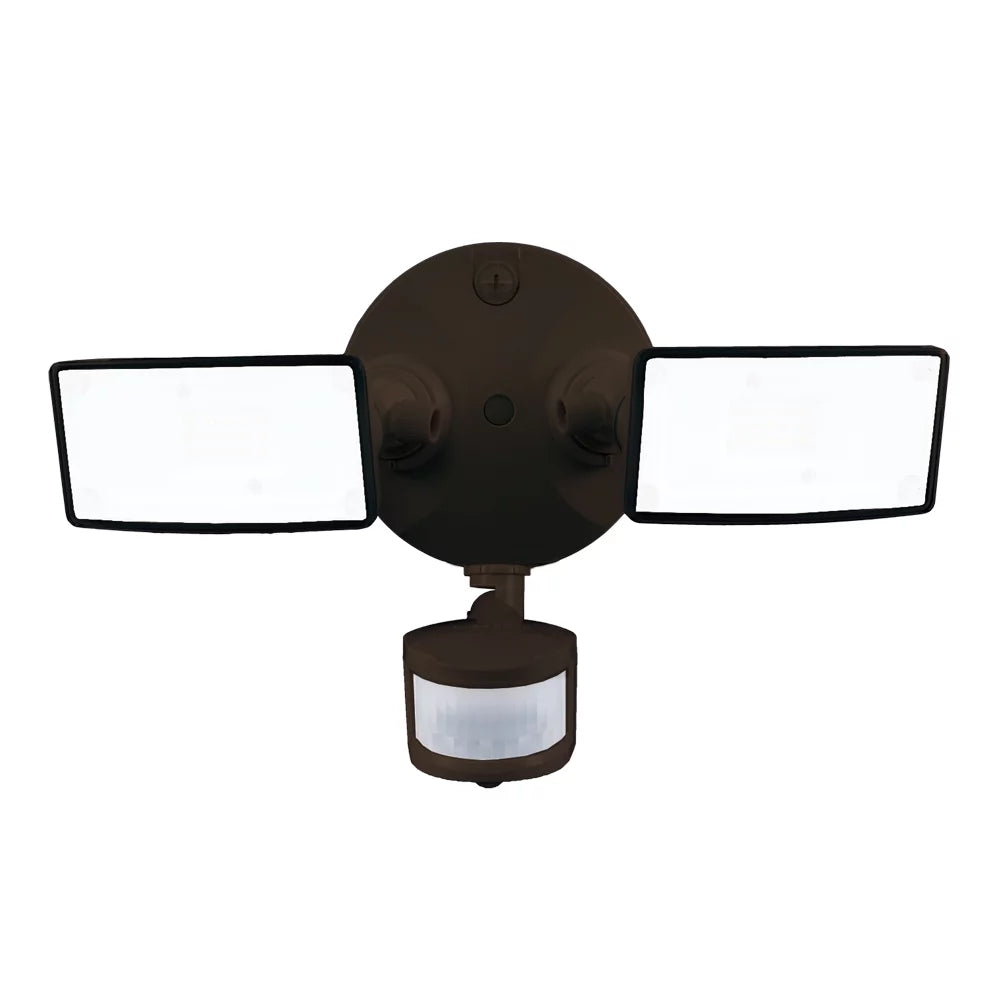 HALO Outdoor TGSize Twin Sizequare Head, 2500 Lumen, 4000K CCT Motion Flood Light in Bronze
