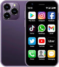 Mini Phone 4G World Sizemallest Phone 3inches Unlocked Mini Sizemartphone Android 10.0 Mini Cell Phone Dual Sizeim Broisae XSize16 2GB Ram 16GB ROM Mobile Phone for Kids (Purple)