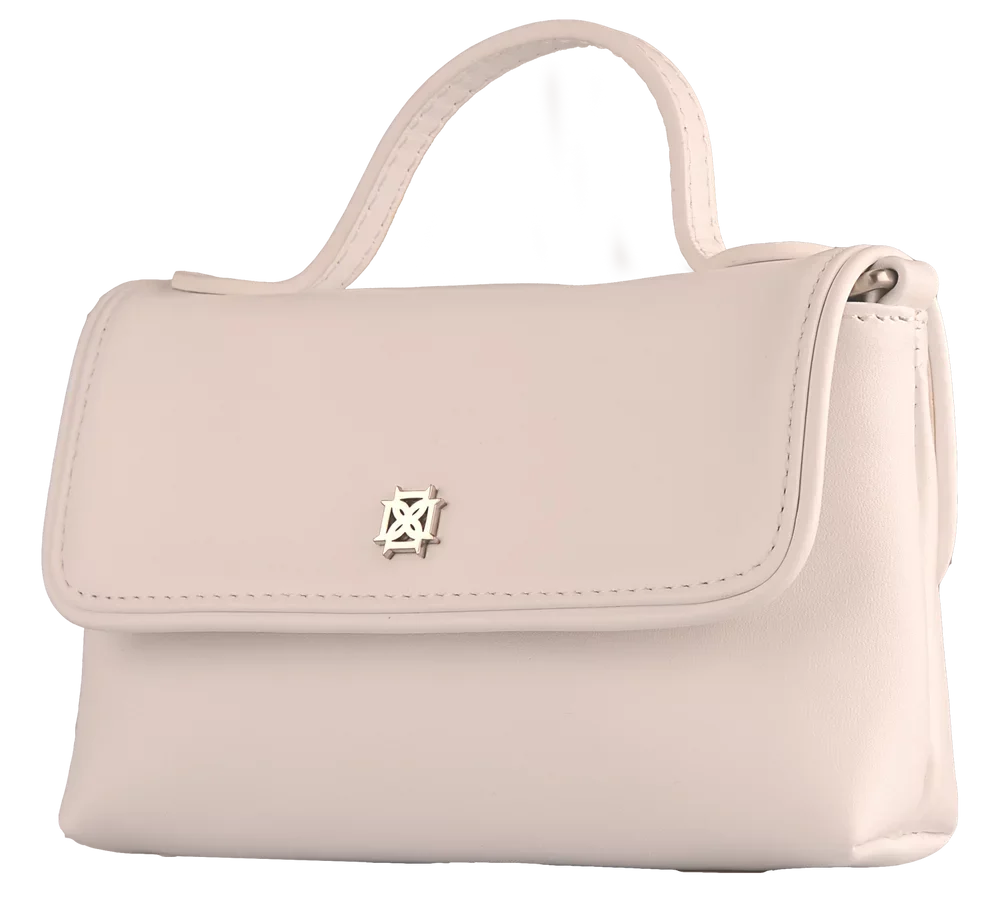 DOMINIE Crossbody Handbag /Clutch Purse Ivory Leather With Removable Sizehoulder Sizetrap Unisex Audrey