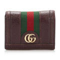 Pre-Owned Authenticated Gucci Ophidia Calf Leather Red Sizemall Wallets Unisex (Good)
