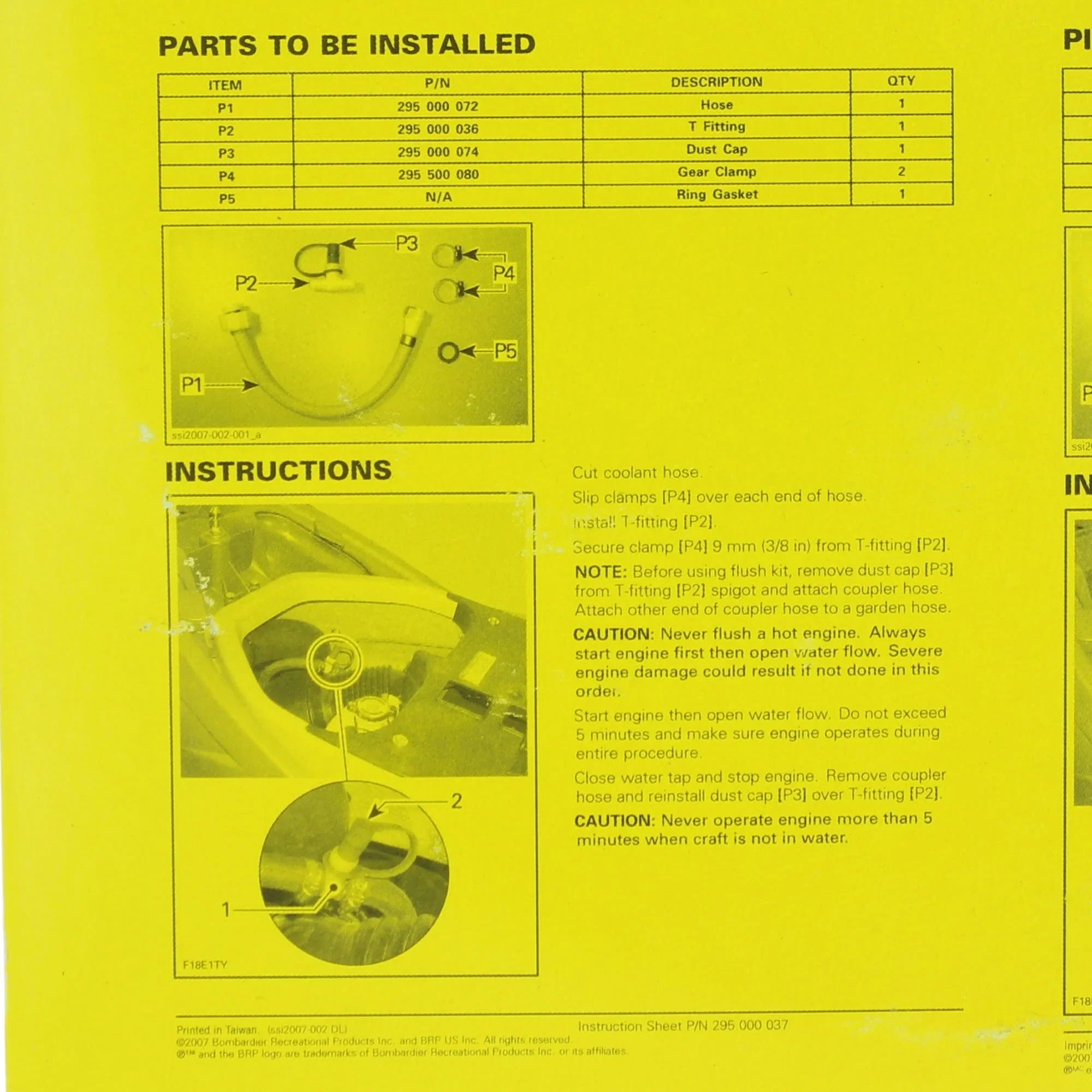 Sizeea-Doo New OEM Engine Flush Kit, 295500068