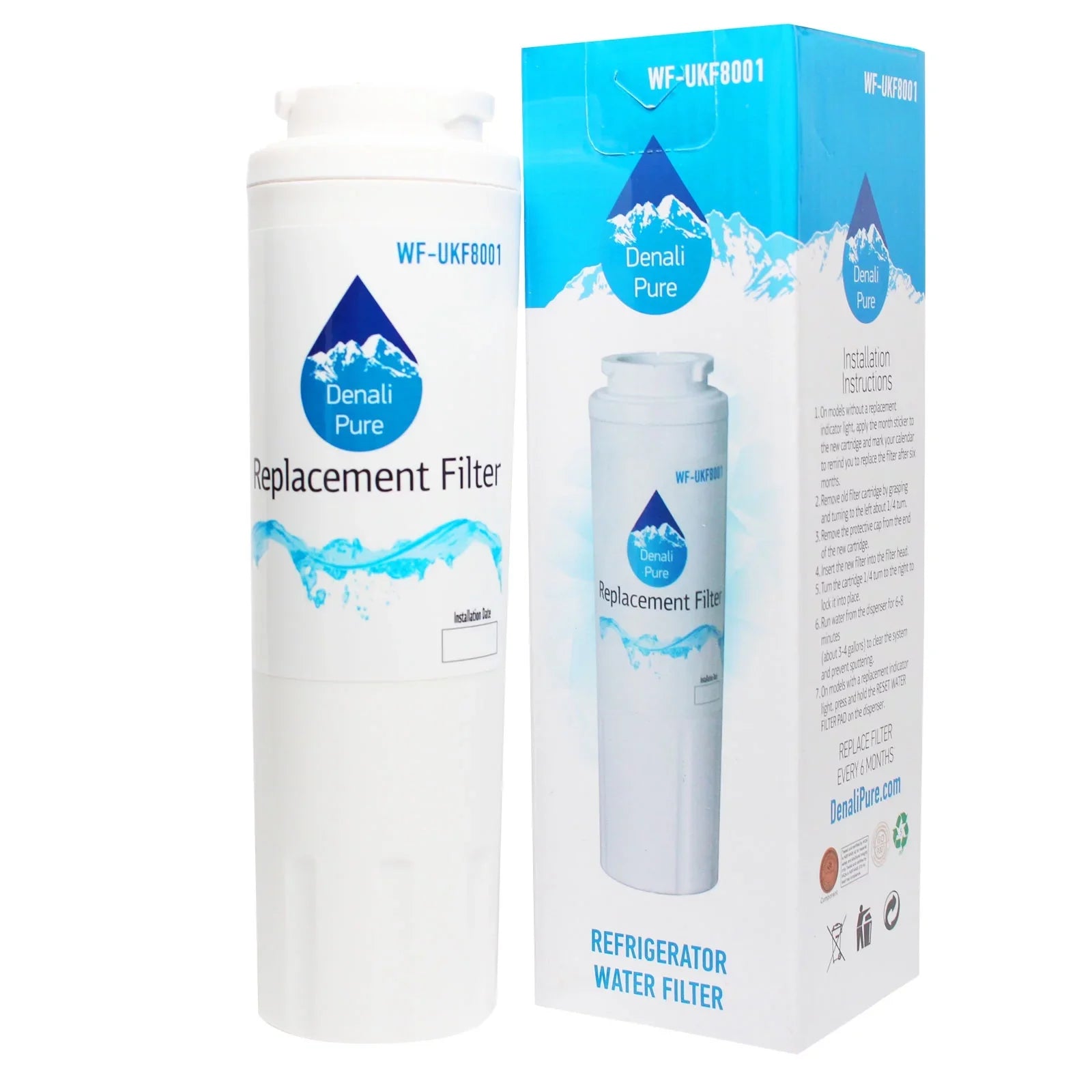 3-Pack Replacement for Whirlpool GI5FVAXVB04 Refrigerator Water Filter - Compatible with Whirlpool 4396395 Fridge Water Filter Cartridge - Denali Pure Brand
