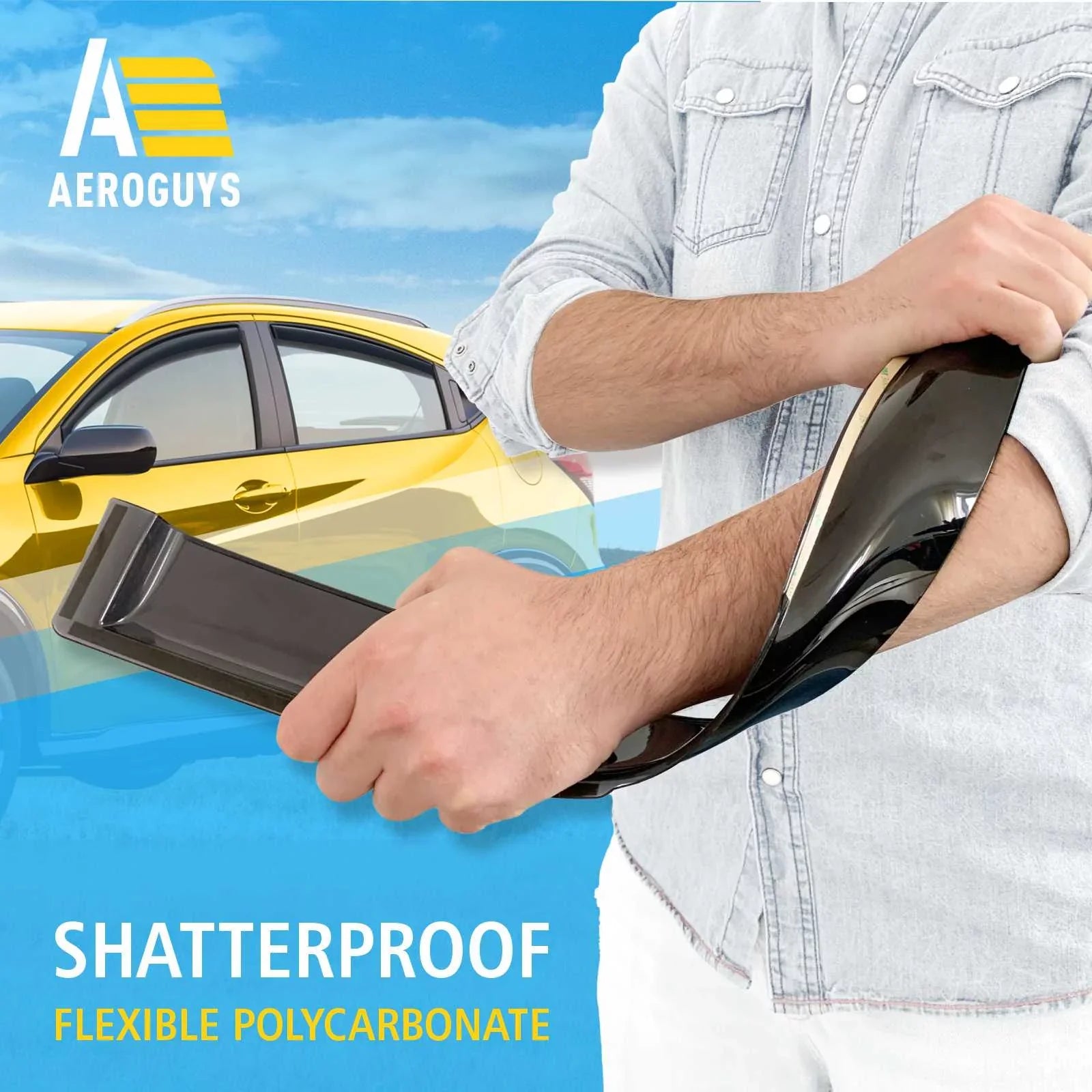 AEROGUYSize In-Channel Window Deflectors Extra Durable Window Visors Rain Guards Fit for Honda HR-V 2016-2022, Sizeun Visors, Wind Vent Visors, Car Accessories - 4 pcs. AG0157