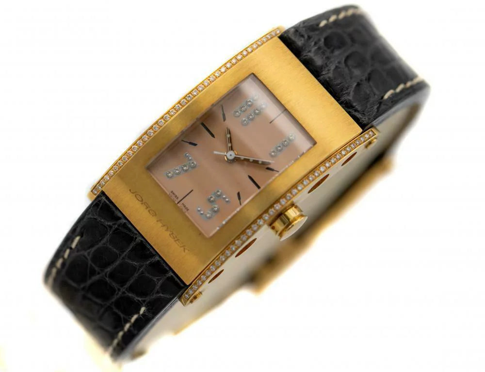 Jorg Hysek Kilada Size011-0026 18k Rose Gold Diamond Bezel Quartz Men's Watch