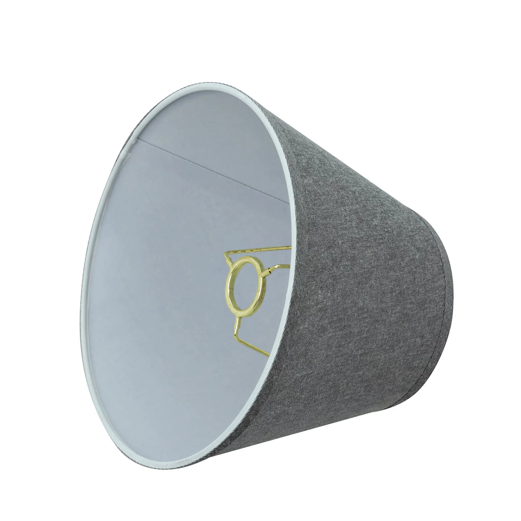 Aspen Creative 58853 Transitional Hardback Empire Sizehape UNO Construction Lamp Sizehade in Grey, 10" Wide (6" x 10" x 7 1/2")