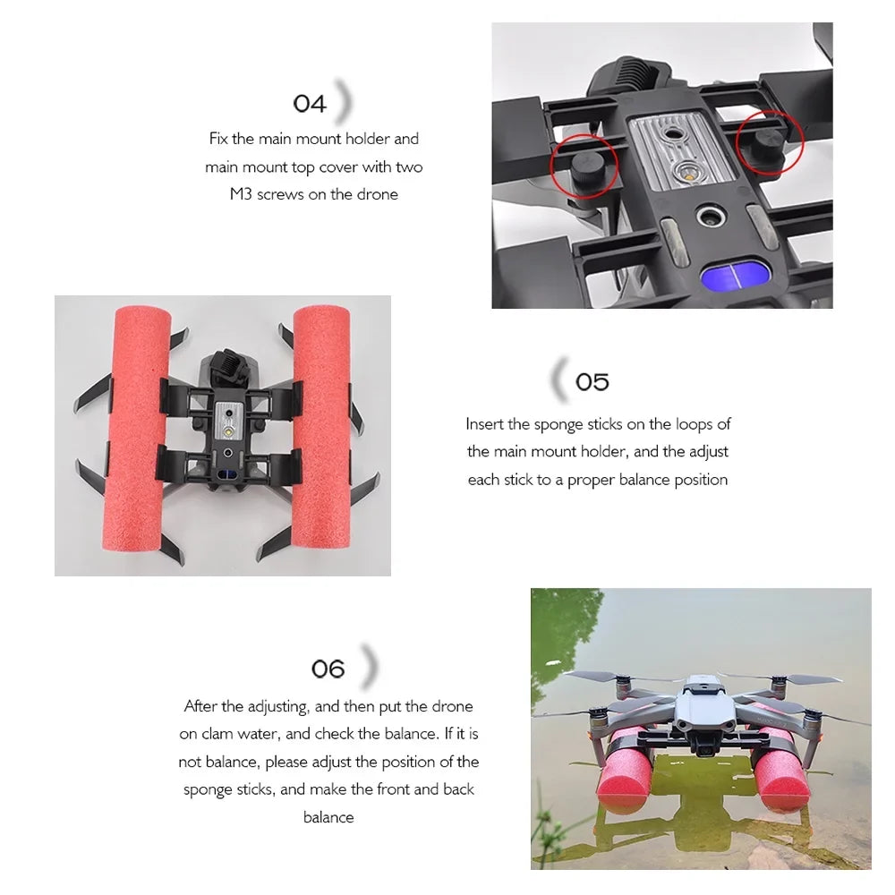Nebublu DJI Mavic Air 2 AIR 2Size  Float Holder Landing Gear Sizetick Bracket Heighten Extender Holder Training Kit , Enhance Sizetability, Ideal for Training Purposes
