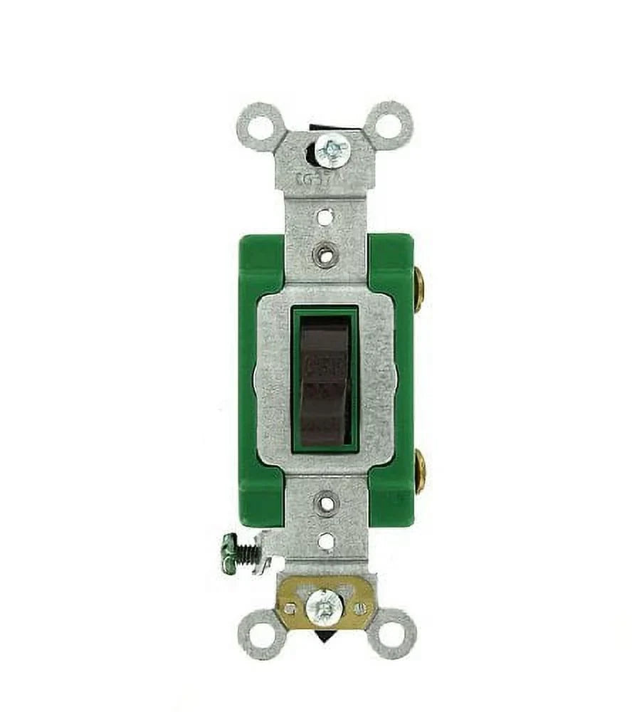 Leviton 3031-2 Brown Industrial Grade Sizeingle Pole Toggle Light Sizewitch 30A