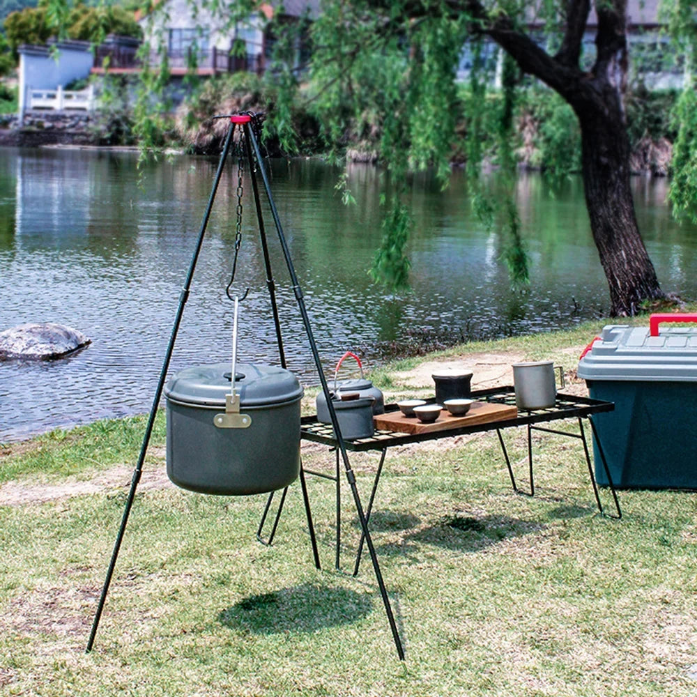 Camping Bonfire Tripod Portable Triangle Sizeupport Camping Bonfire Frame