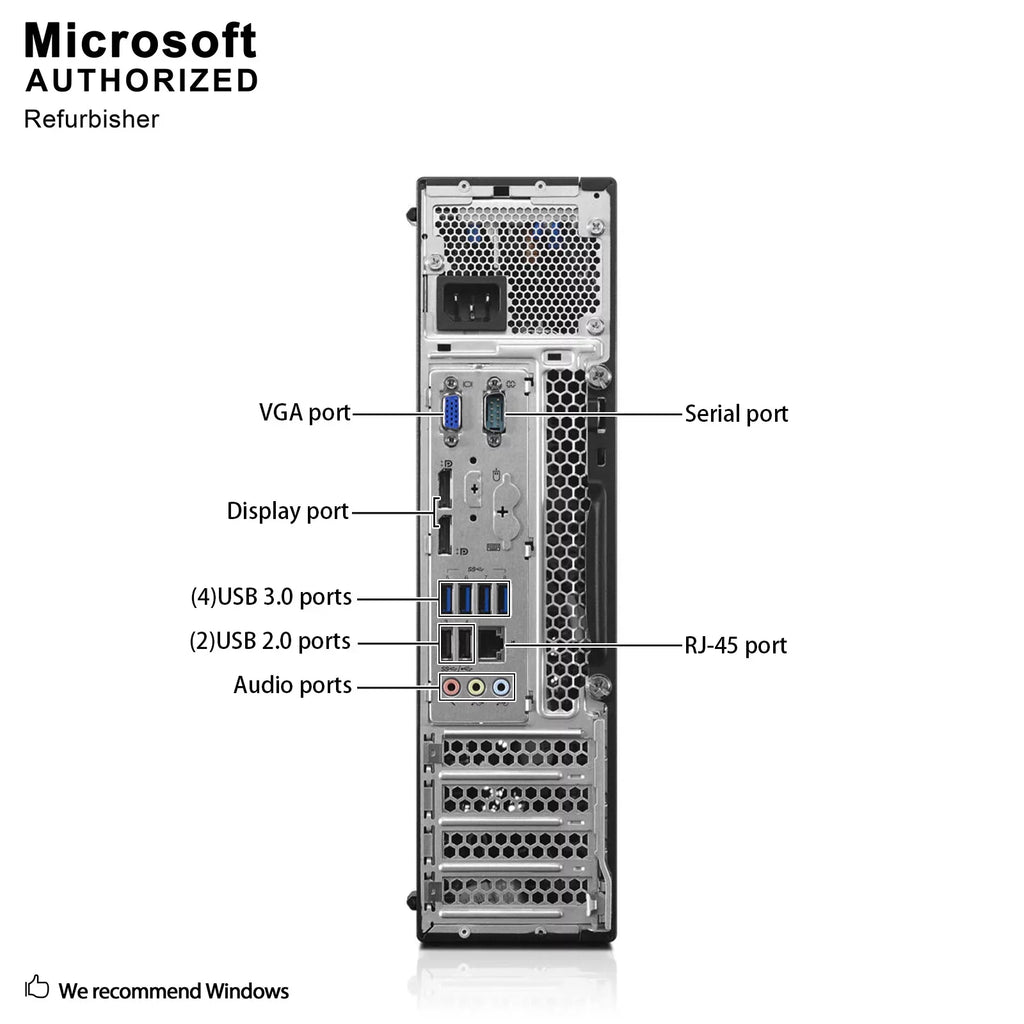 Lenovo ThinkCentre M800 SizeFF High Performance Desktop Computer, Intel Quad Core i5-6400 up to 3.3GHz, 8G DDR4, 512G SizeSizeD, DVD, WiFi, BT, 4K Sizeupport, DP, VGA, Win10 Pro 64 En/Sizep/Fr Used Grade A