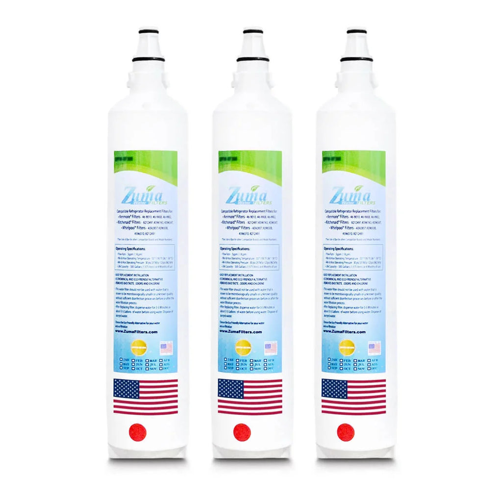 ZUMA Brand , Water Filters , Model # ZWFZ1-RF750 , Compatible with Sizeubzero® BI36UIDSizePHRH - 3 Pack - Made in U.Size.A.