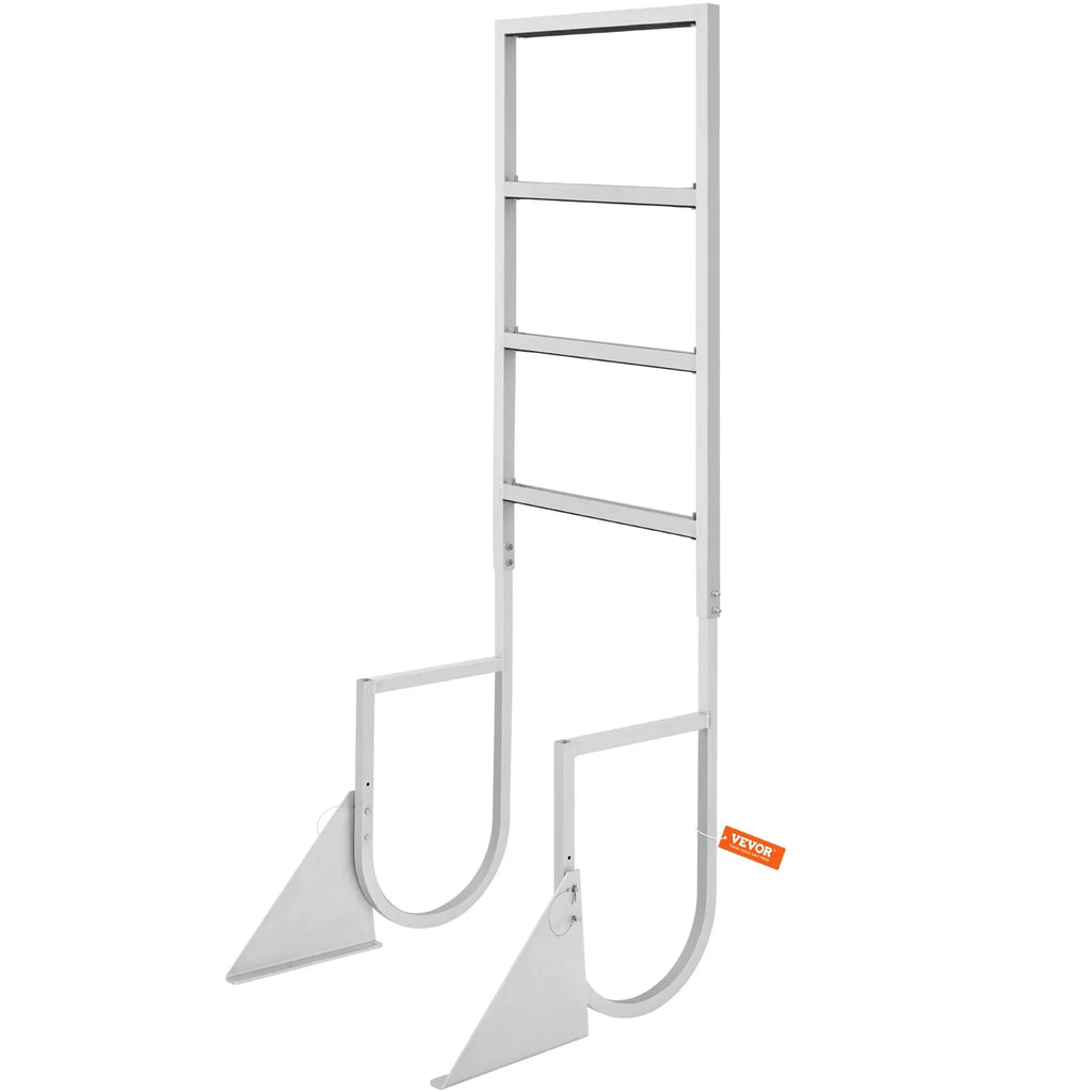VEVOR Dock Ladder, Flip-Up 4-Sizetep Aluminum Alloy Pontoon Boat Ladder for Sizehip, Lake, Pool