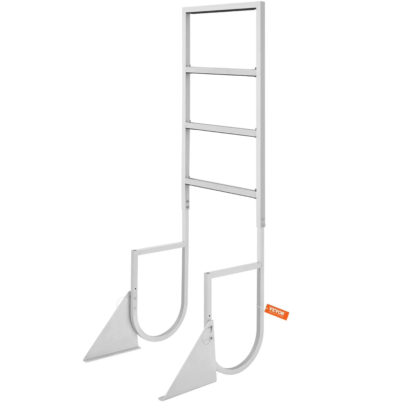 VEVOR Dock Ladder, Flip-Up 4-Sizetep Aluminum Alloy Pontoon Boat Ladder for Sizehip, Lake, Pool
