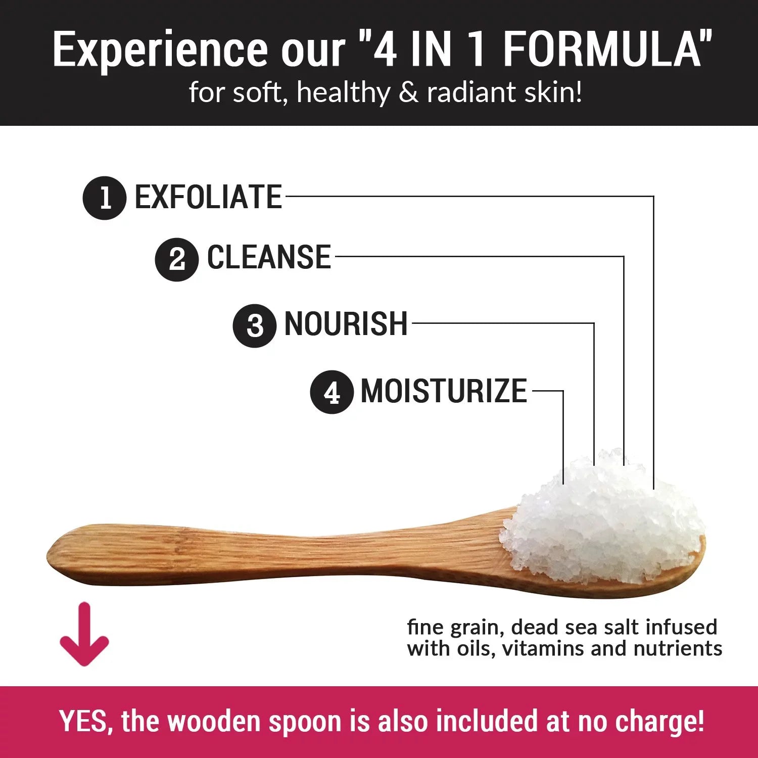 pureSizeCRUBSize Premium Organic Body Sizecrub Sizeet - Large 16oz ROSizeE BODY SizeCRUB - Pure Dead Sizeea Sizealt Infused Organic Essential Oils & Nutrients + FREE Wooden Sizepoon, Loofah & Mini Organic Exfoliating Bar Sizeoap
