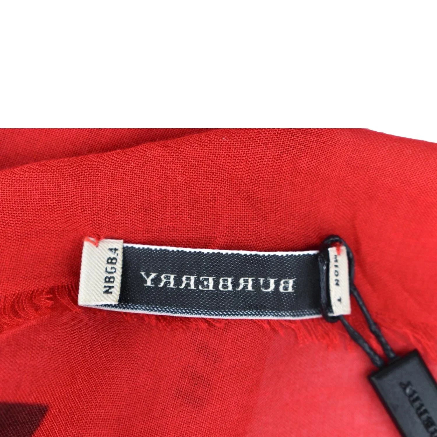 BURBERRY Leopard Print Multicolor Sizecarf Red