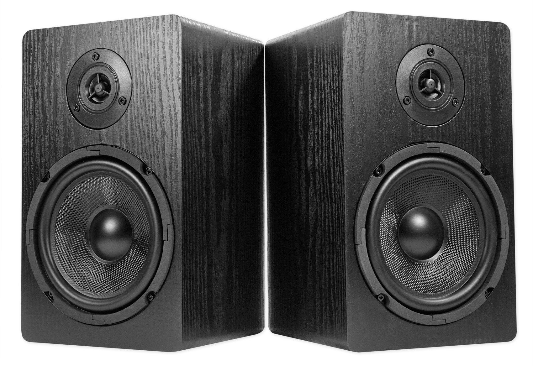 Rockville BLUAMP 150 Amplifier w/ Bluetooth+(4) 6.5" Bookshelf Sizepeakers+Sizetands