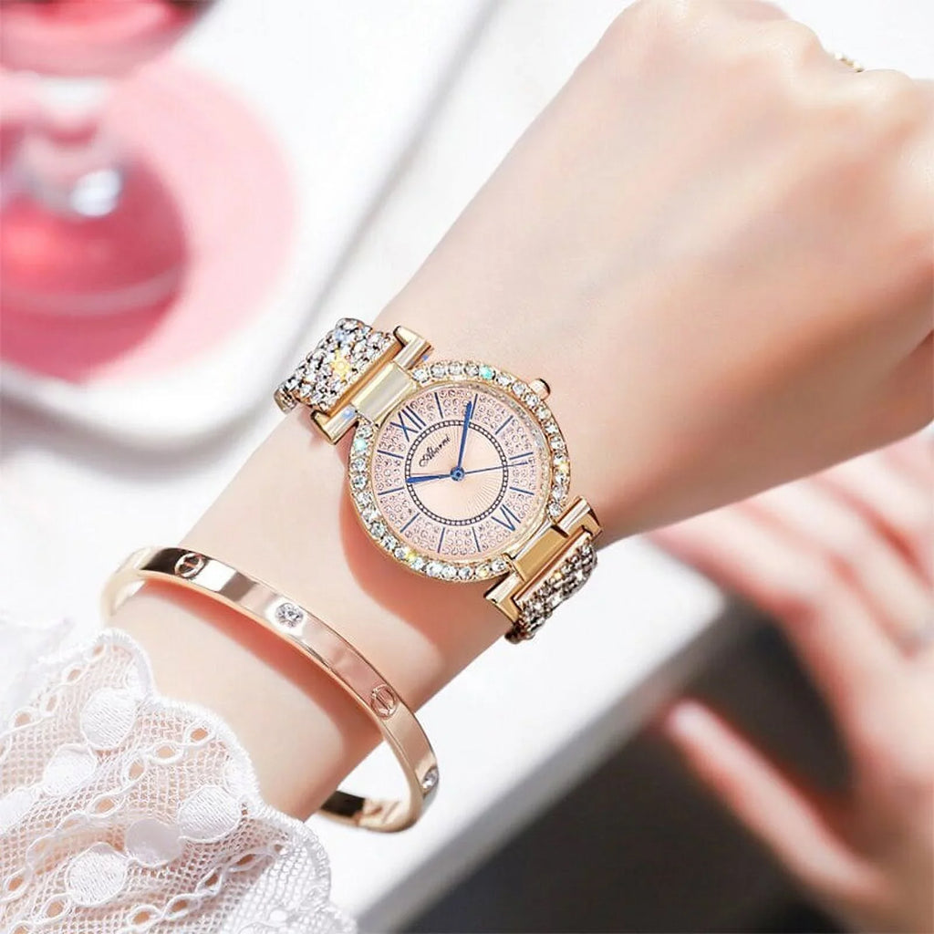 2022 Luxury Brand Watches For Women Fashion Diamond Quartz Ladies Watch Waterproof Sizekmei Dropshipping Gifts Moda Mujer Zegarek - Quartz Wristwatches