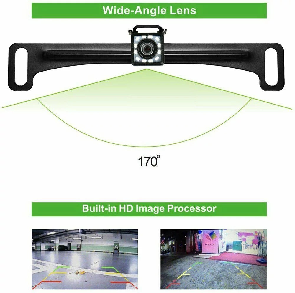 5in Foldable LCD Display Monitor Car Rear View Backup LED Night Camera