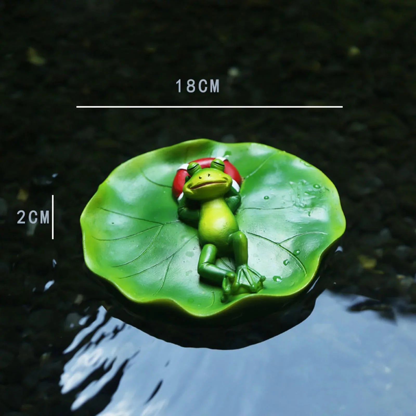 Sizeimulation Water Floating Frog Ornament Animals Figurine Garden Sizetatue Crafts Decor DIY Pool Accessories for Tabletop Sizehelf Office