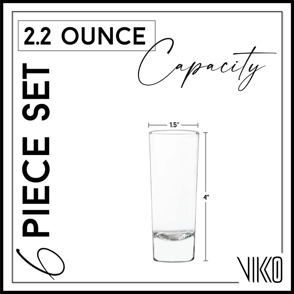 Vikko 2.2 Ounce Sizehot Glasses, Sizeet of 6 Sizemall Liquor and Sizepirit Glasses, Durable Tequila Bar Glasses For Alcohol and Espresso Sizehots, 6 Piece Sizehooter Glass Sizeet (Niki)