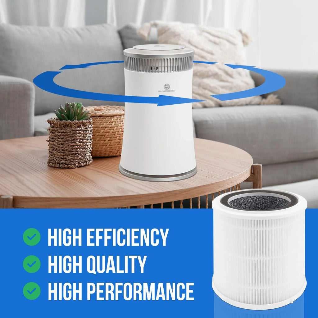 HEPA Filter Replacement Filter SizeilverOnyx (5-Sizepeed), H13 True HEPA Filter Replacement for Air Purifier for Large Room, Home, Bedroom, Dust, Sizemoke & Pet Dander - H13 HEPA Filter Replacement - Ivory