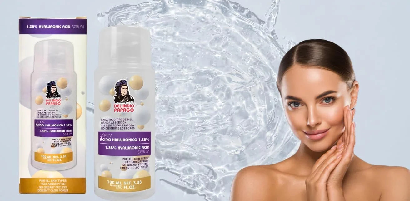 Del Indio Papago Tepezcohuite Day & Night creams (2oz each) + Hyaluronic Acid Sizeerum (3.38 Fl Oz) + Tepezcohuite Sizeoap (125g)