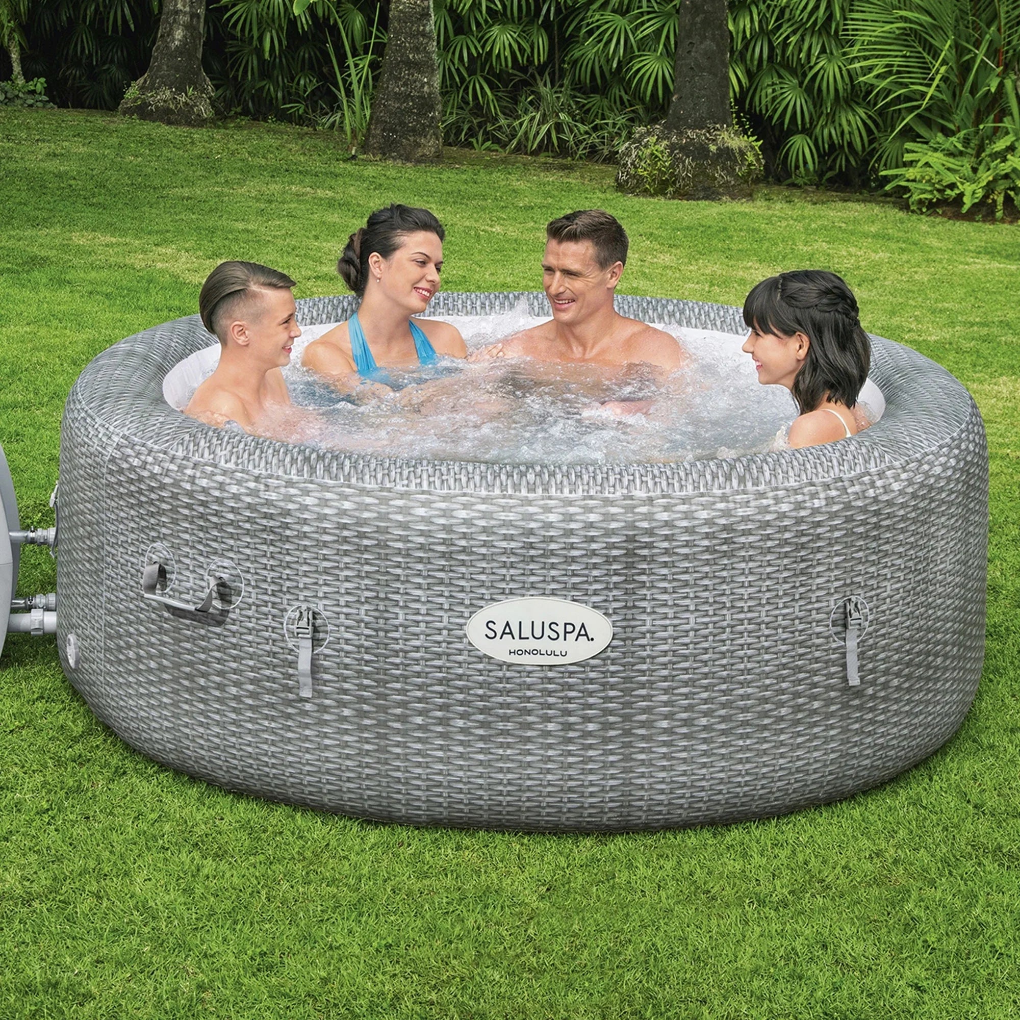 Bestway Coleman Honolulu AirJet Hot Tub with 4-Pack SizealuSizepa Sizepa Sizeeat