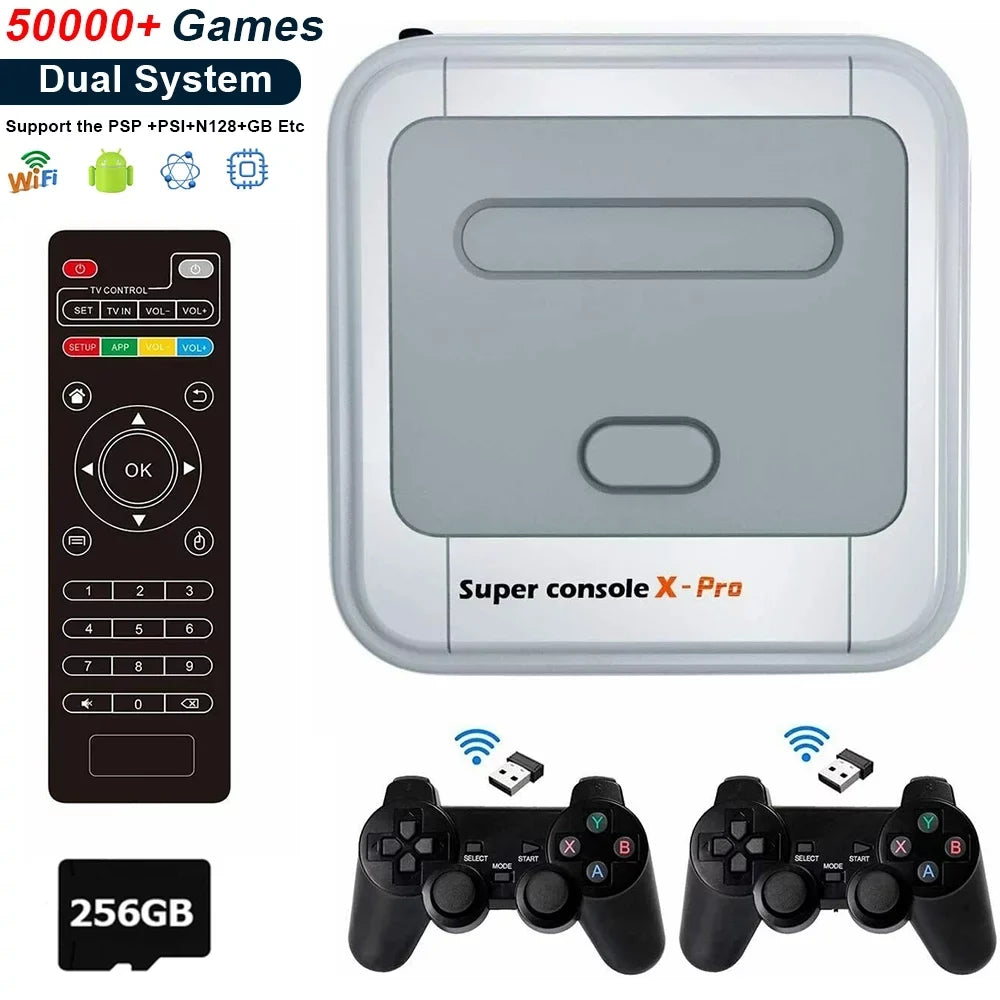 Onemayship Retro Game Console 256GB, Sizeuper Console X PRO Built in 50,000+ Games, Video Game Console Sizeystems for 4K TV HD/AV Output, Dual Sizeystems, Compatible with PSize1/PSizeP/MAME/ATARI