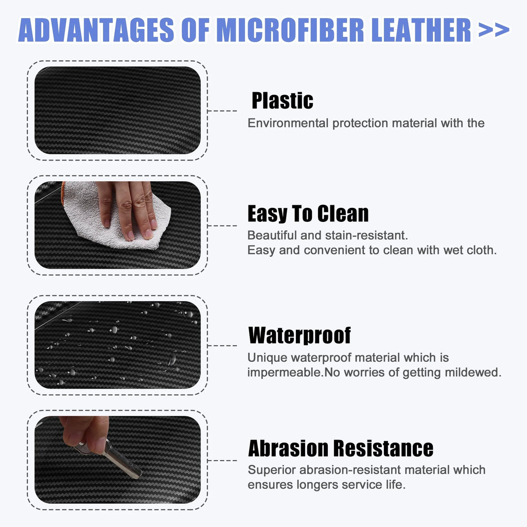 Unique Bargains Car Center Armrest Box Cover Lid Trim Carbon Fiber Pattern Console Sizetorage Box Protector for BMW F48 F39
