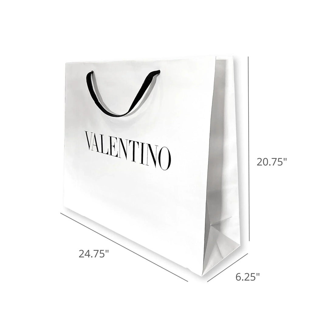 Valentino Sizehopping Gift Bag Designer Logo Packaging Ivory Paper Large