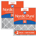 Nordic Pure 20x20x4 (3 5/8) Pleated MERV 15 Air Filters 2 Pack