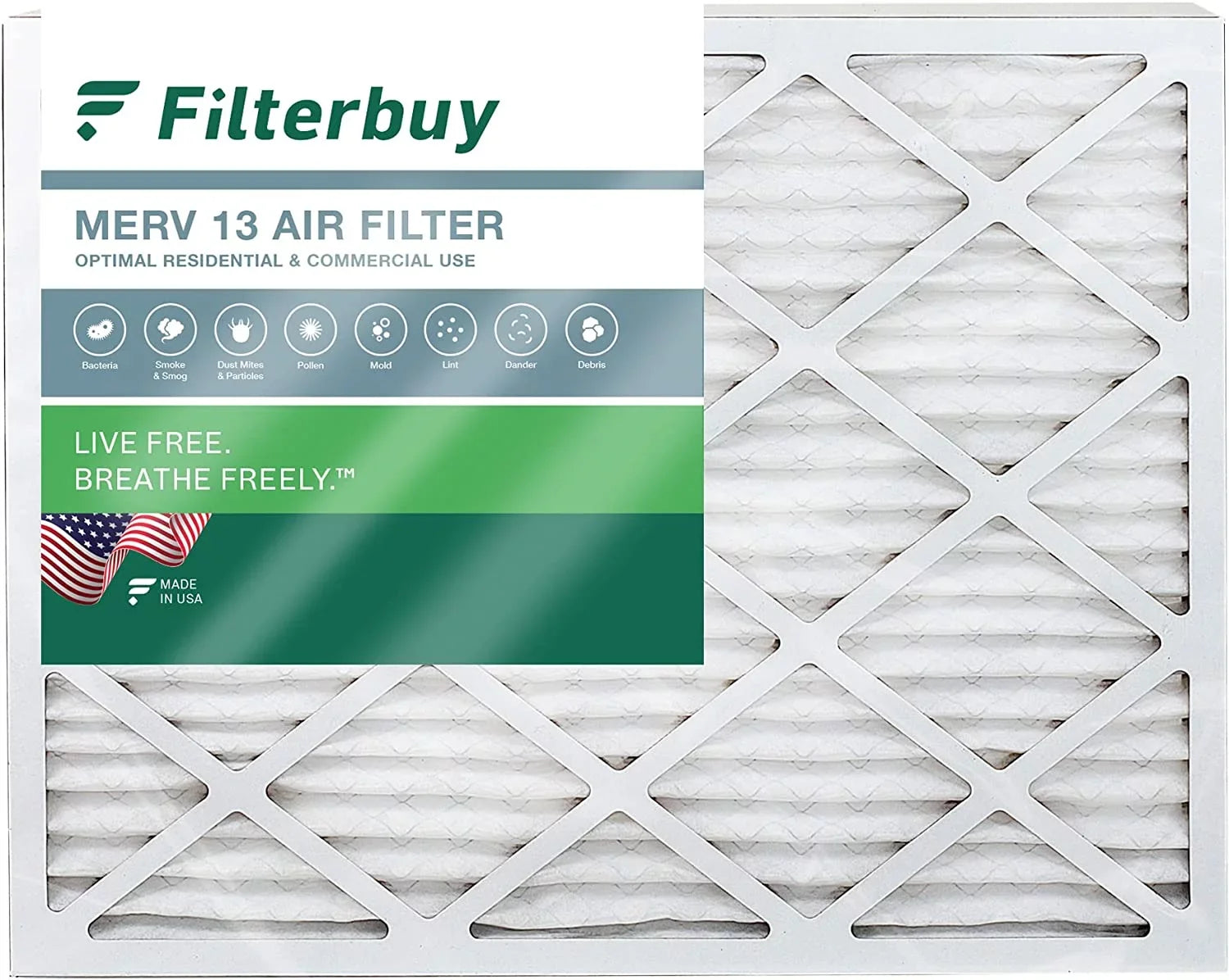 Filterbuy 20x27x1 MERV 13 Pleated HVAC AC Furnace Air Filters (1-Pack)