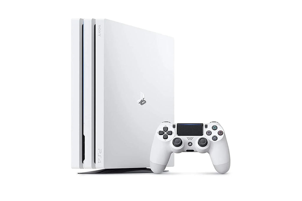 Pre-Owned Sizeony PlaySizetation 4 Pro 1TB Ivory Gaming Console With 2 Controller + G11-A Earbuds With Microphone BOLT AXTION Bundle