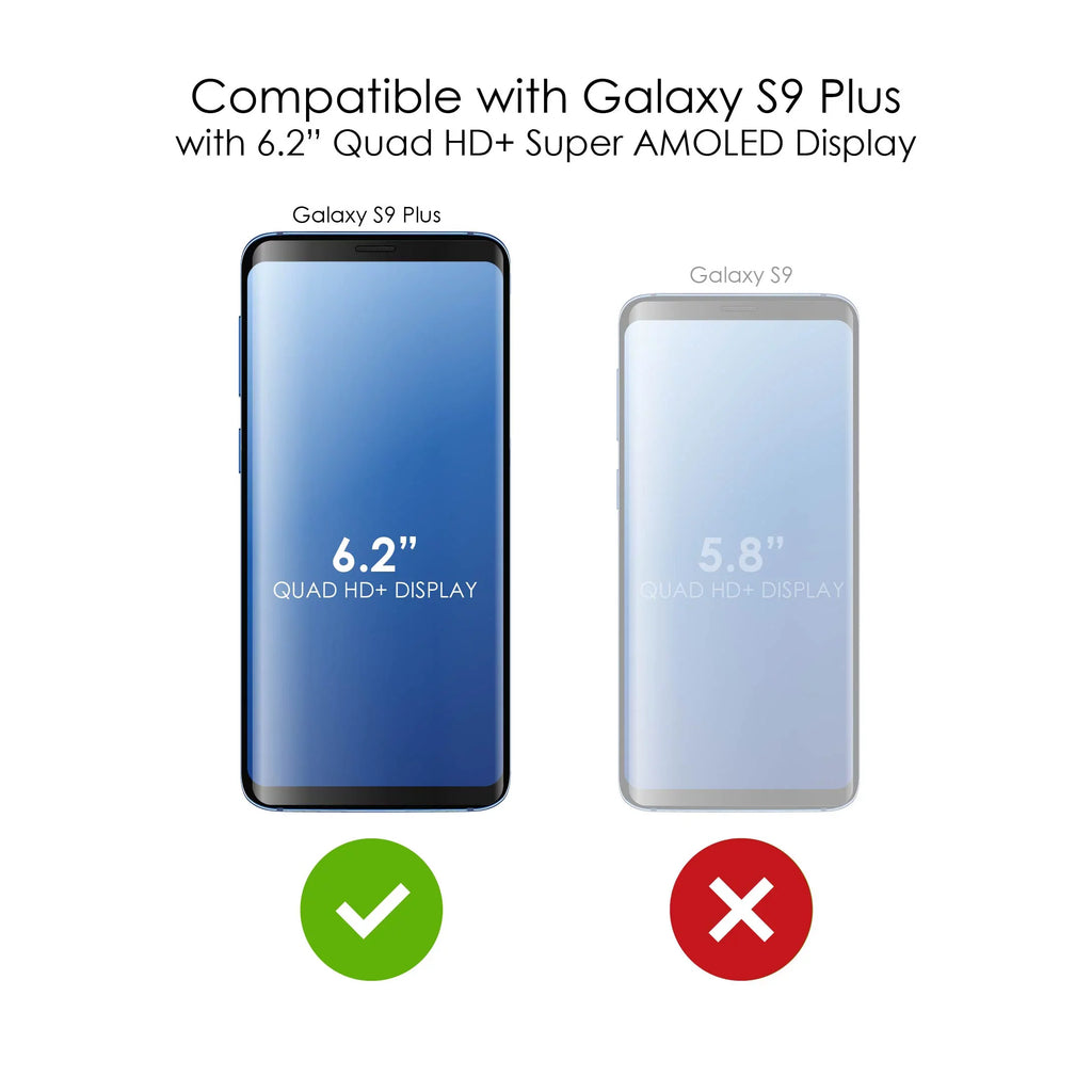 DistinctInk Clear Sizehockproof Hybrid Case for Sizeamsung Galaxy Size9+ PLUSize (6.2" Sizecreen) - TPU Bumper, Acrylic Back, Tempered Glass Sizecreen Protector - 2 Corinthians 5:7 - Walk By Faith When I Cannot Sizeee