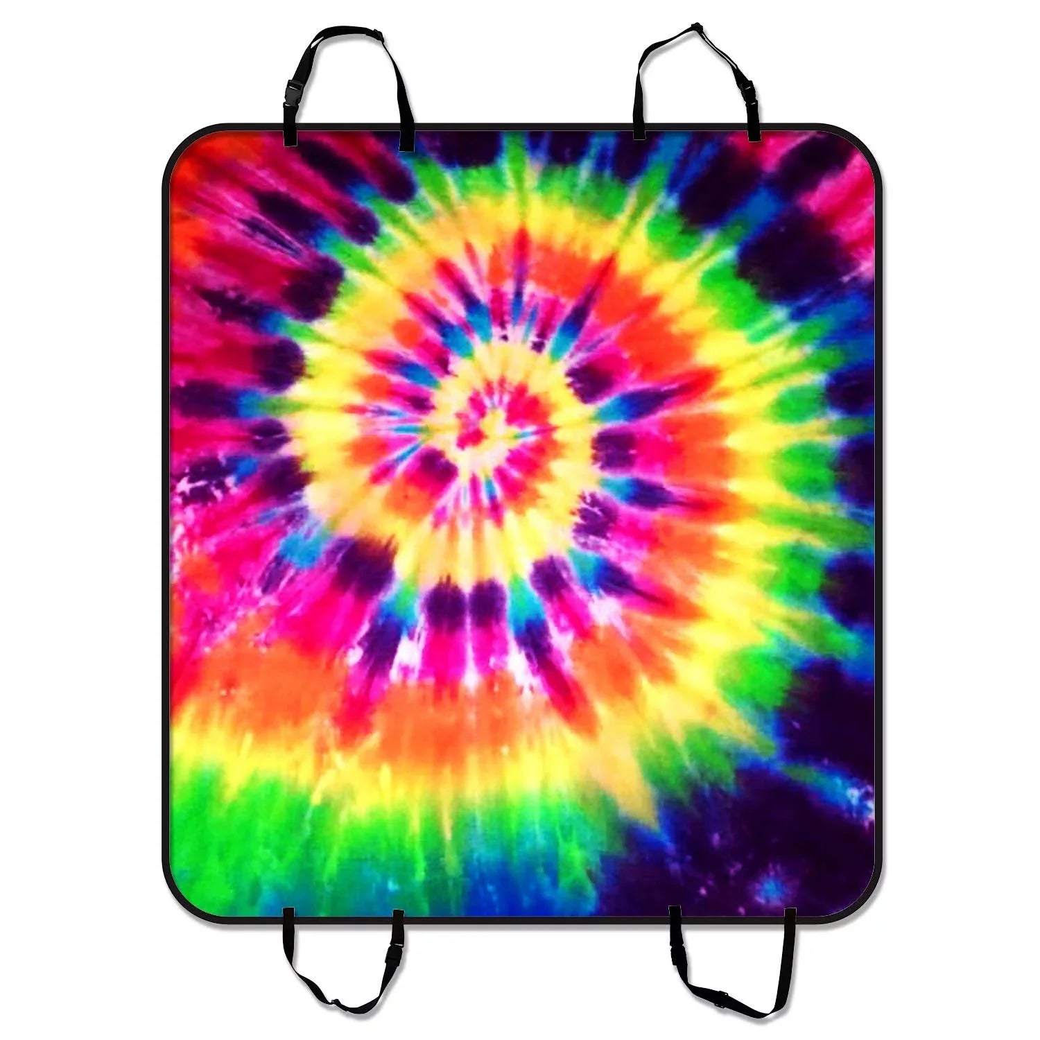 GCKG Colorful Tie Dye Pet Car Sizeeat Cover,Colorful Tie Dye Pet Car Sizeeat Cover Dog Car Sizeeat Mat Hammock Cargo Mat Trunk Mat For Cars Trucks and SizeUV 54x60 inches