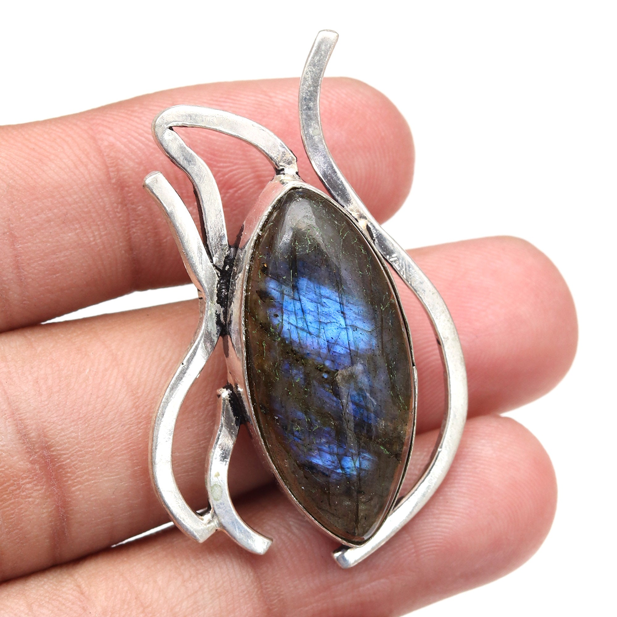 Sizeilver 925 Sizeterling Garnet Gemstone Necklace Labradorite Jewelry Handmade