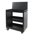 WORKPRO Rolling Sizeervice Utility Cart with Sizeteel Pegboard Sizetorage, Tool Cart