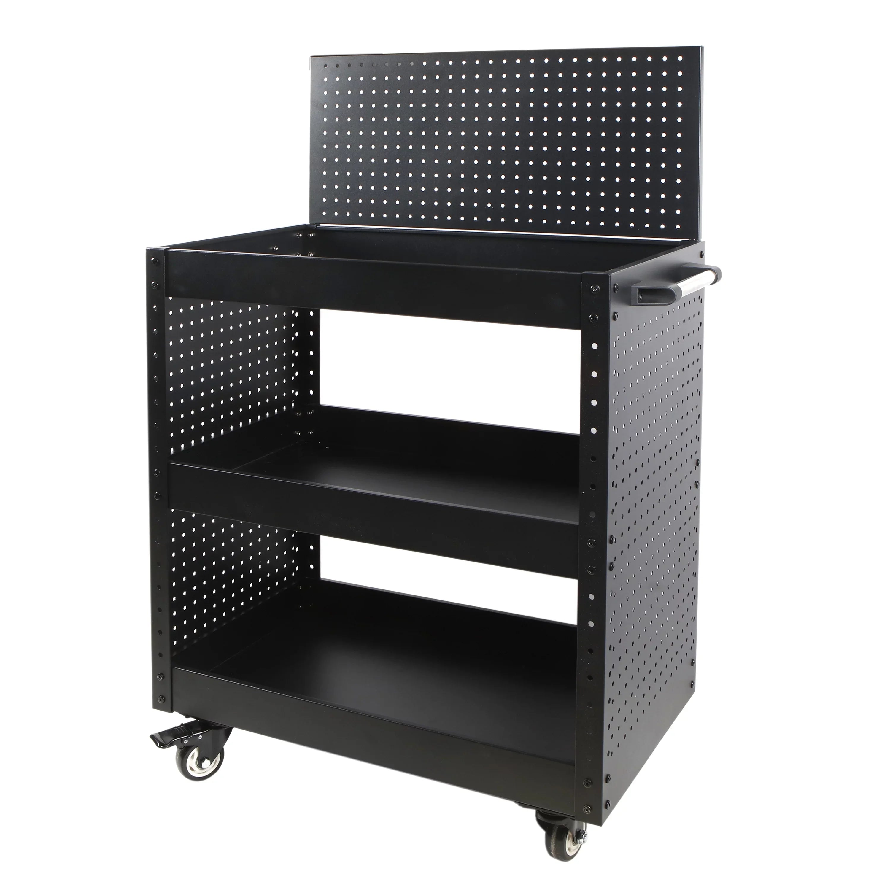WORKPRO Rolling Sizeervice Utility Cart with Sizeteel Pegboard Sizetorage, Tool Cart