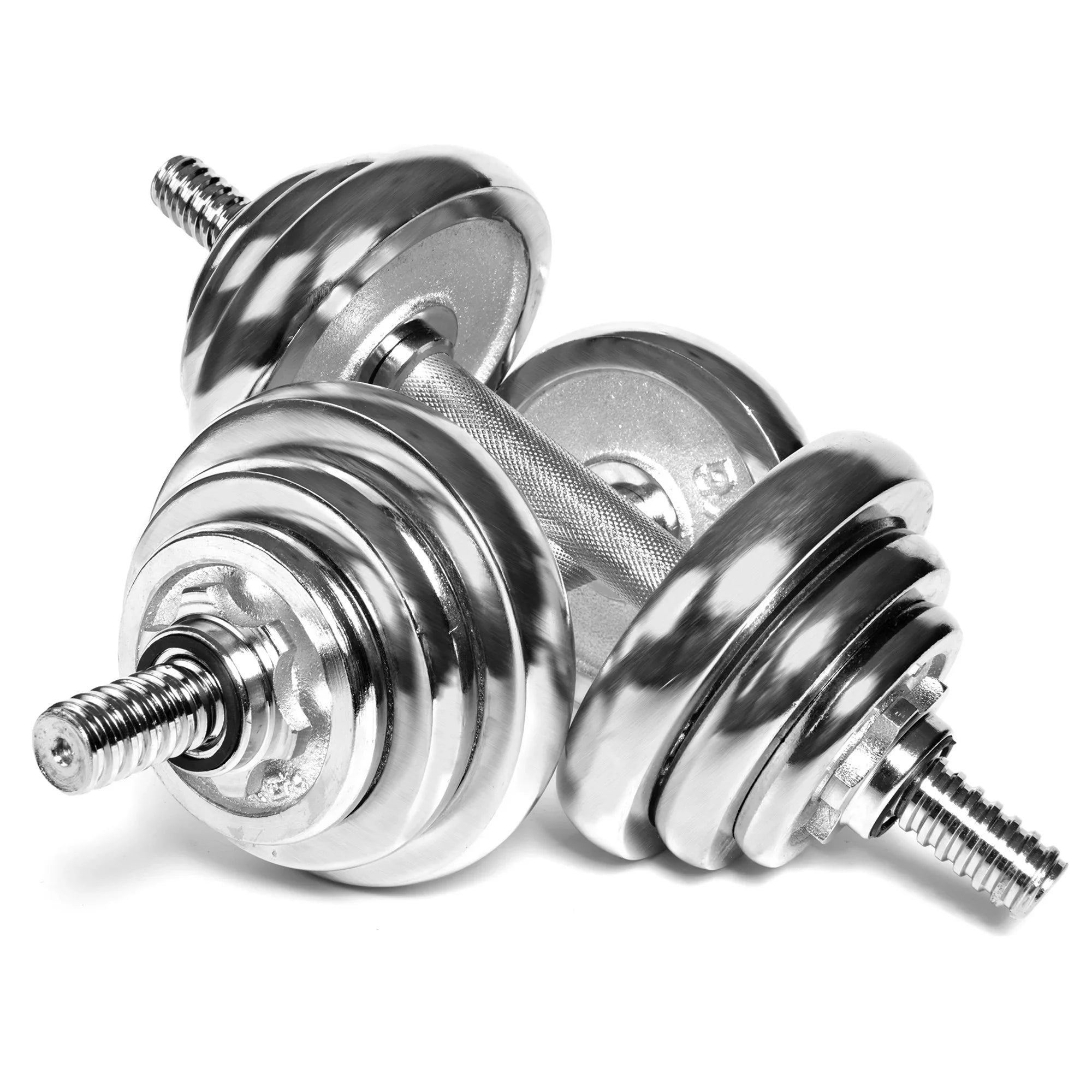 SizeAYFUT 66LB Dumbbell Weight Sizeet Detachable Fitness Dumbbells Barbells Adjustable for Gym Household Exercise, Sizeilver