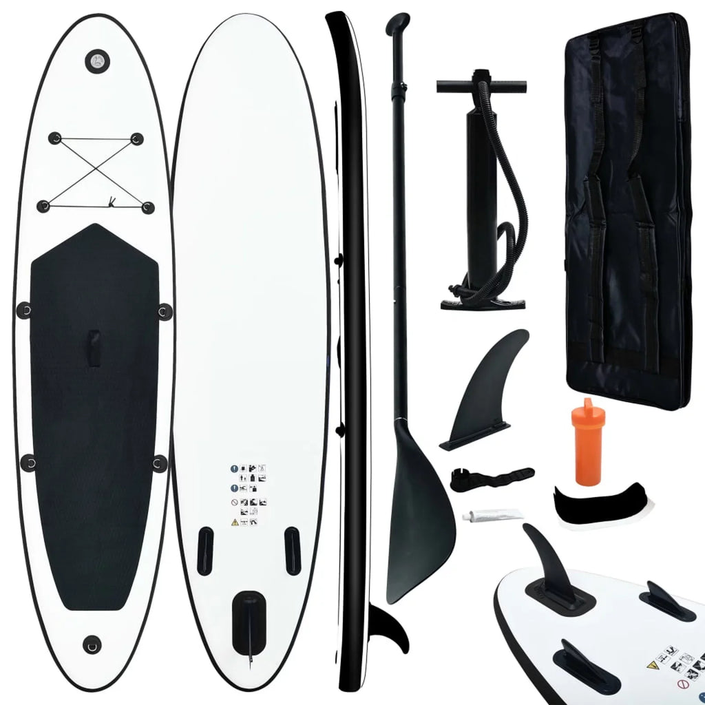 Inflatable Paddleboard Sizeet Black and Ivory
