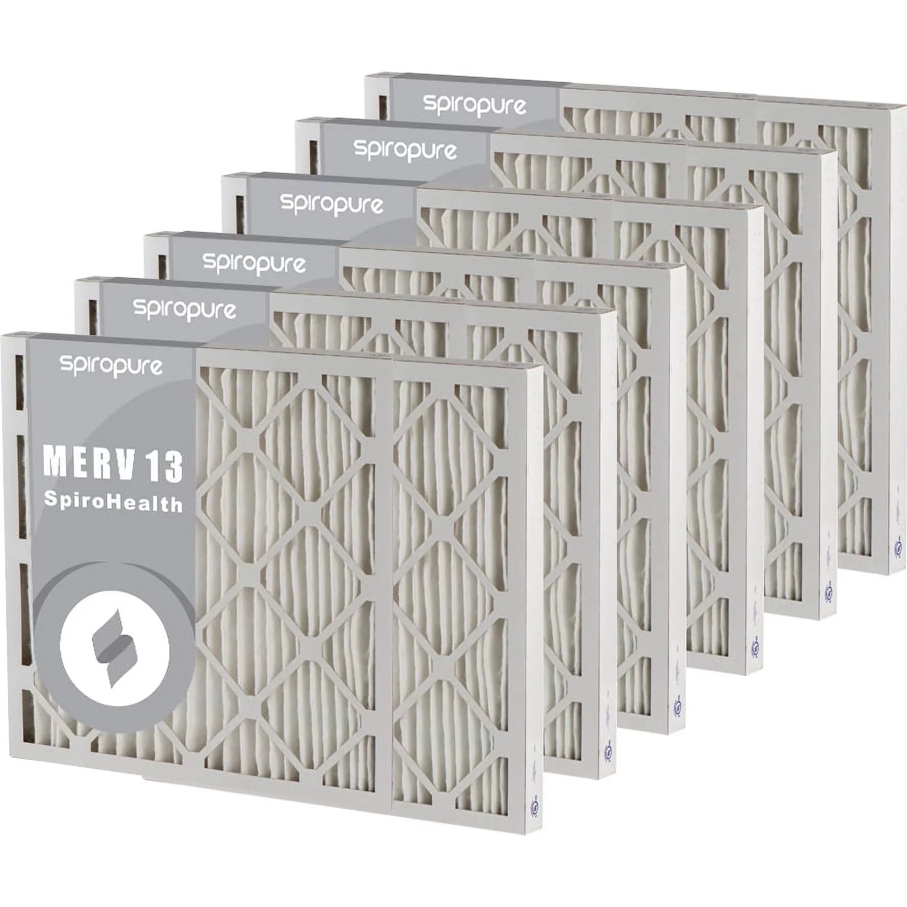 SizepiroPure 15.75x31.75x2 MERV 13 Pleated Filter Air Filters - Made in USizeA (6 Pack)