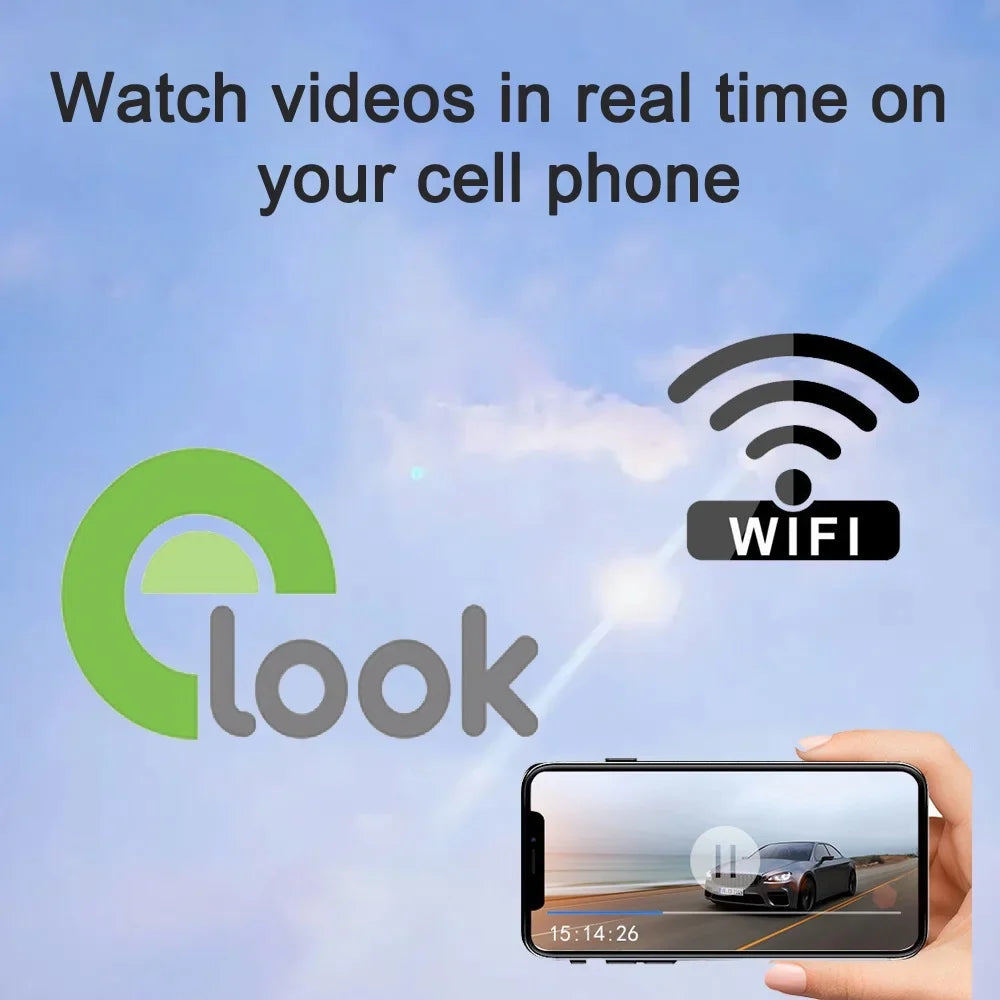 OWSizeOO Dashcam Car Video Recorder, Wide Angle Camcorder, WiFi Interconnection, Auto Sizeafety Recorder